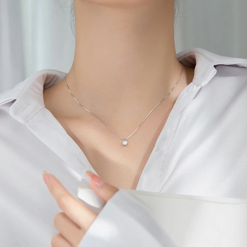 CZ Sterling Silver 925 Pendant Necklaces