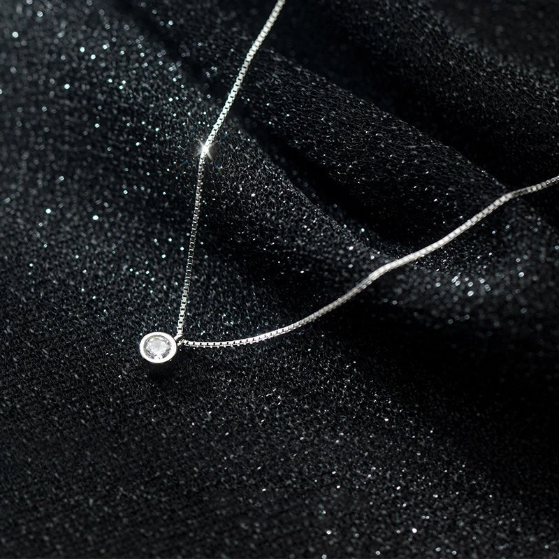 CZ Sterling Silver 925 Pendant Necklaces