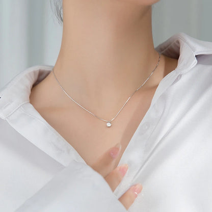 CZ Sterling Silver 925 Pendant Necklaces