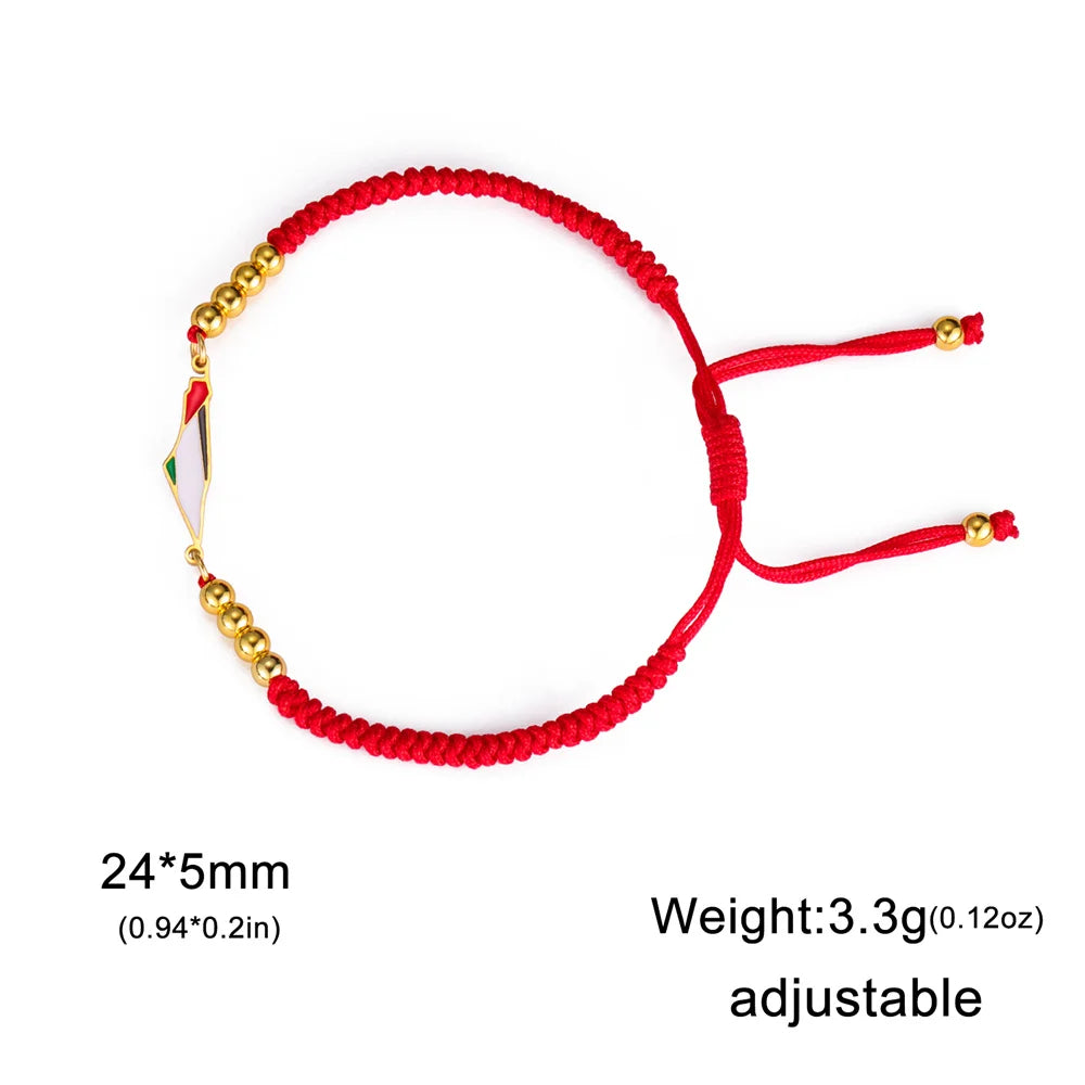 My Shape Palestine Map Flag Bracelets