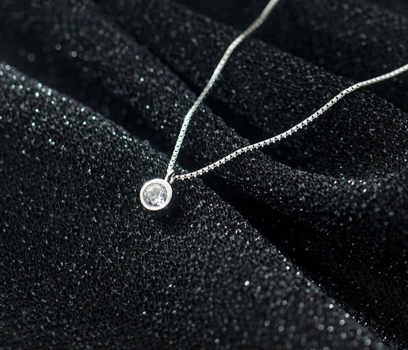 CZ Sterling Silver 925 Pendant Necklaces