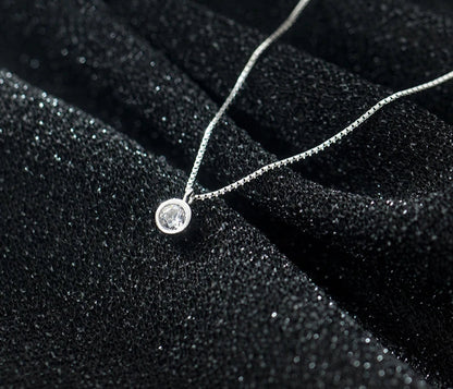 CZ Sterling Silver 925 Pendant Necklaces