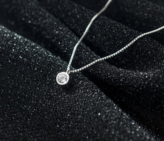 CZ Sterling Silver 925 Pendant Necklaces